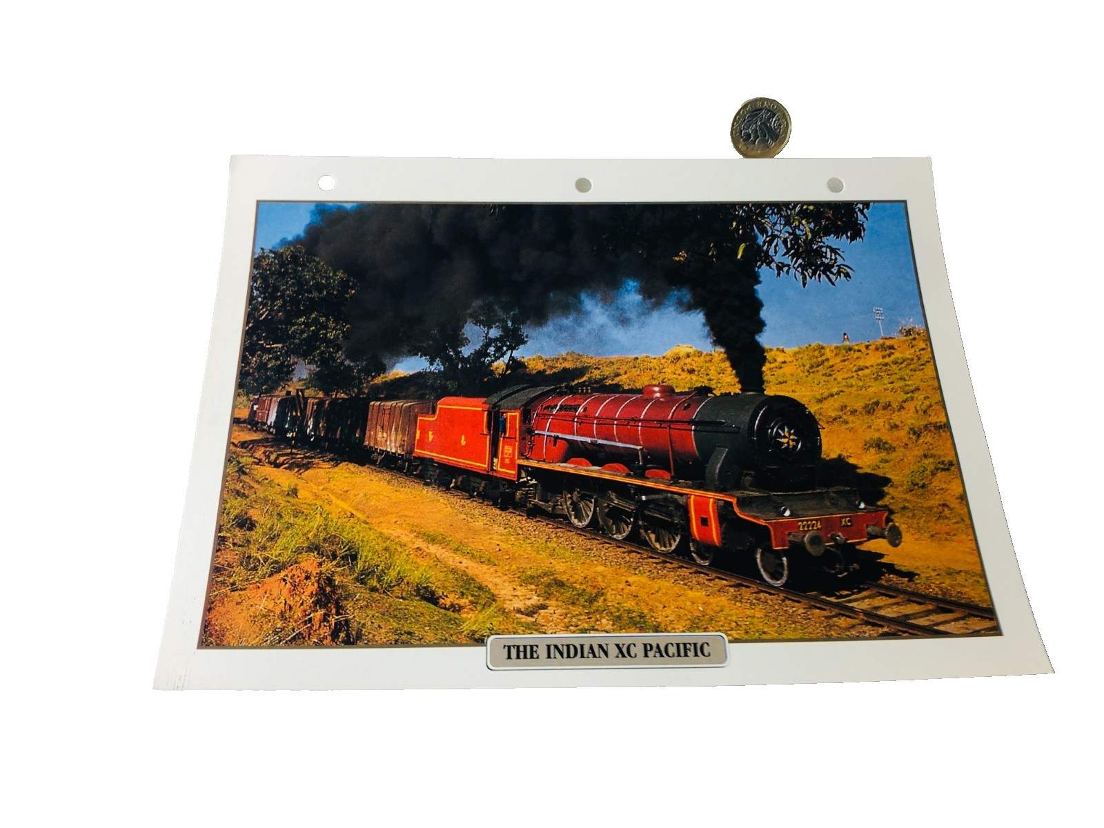 Train Railway The Indian XC Pacific Picture Information Paper Vintage ra
