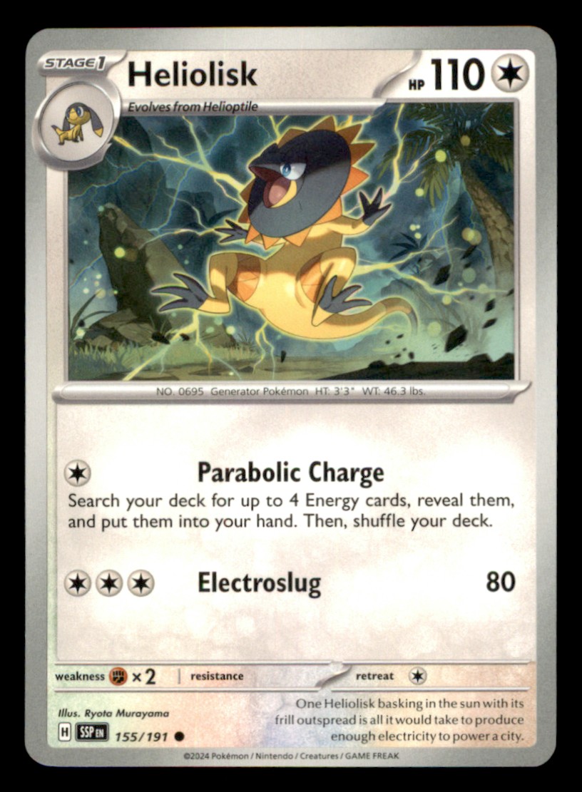 Heliolisk Common SV08: Surging Sparks 155/191 NM Normal Pokemon