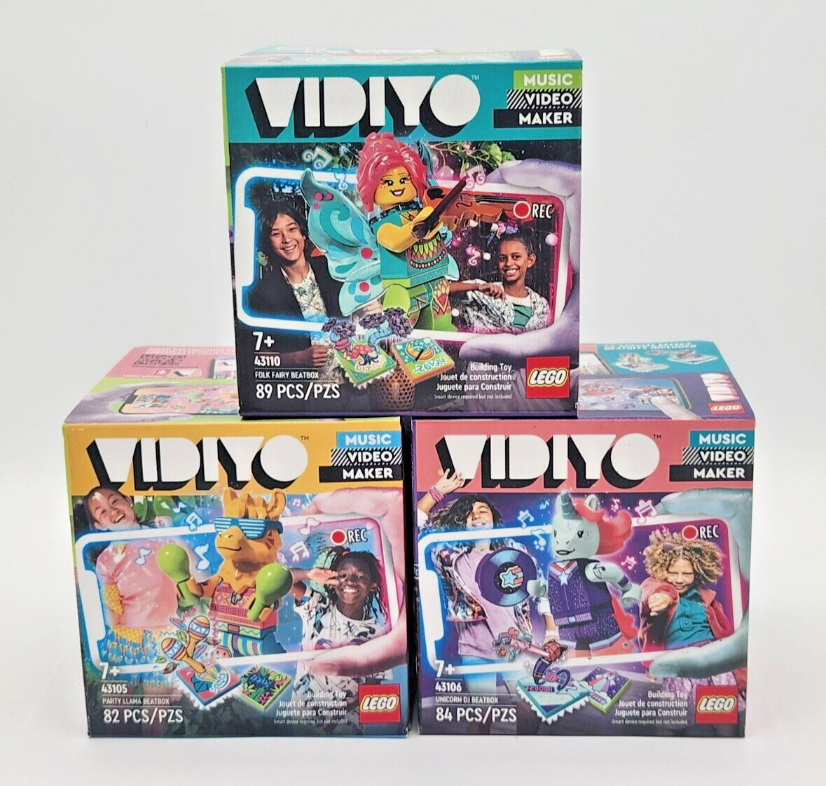 LEGO VIDIYO LOT OF 3: Unicorn  DJ, Folk Fairy, Party Llama Brand New Sealed