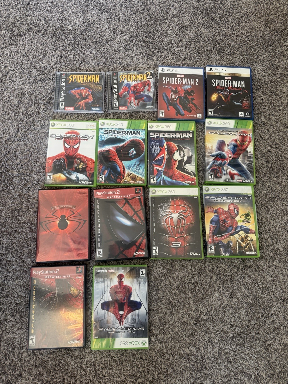 HUGE SPIDER-MAN VIDEO 14 GAME LOT SPIDER-MAN RARE TITLES CIB 
