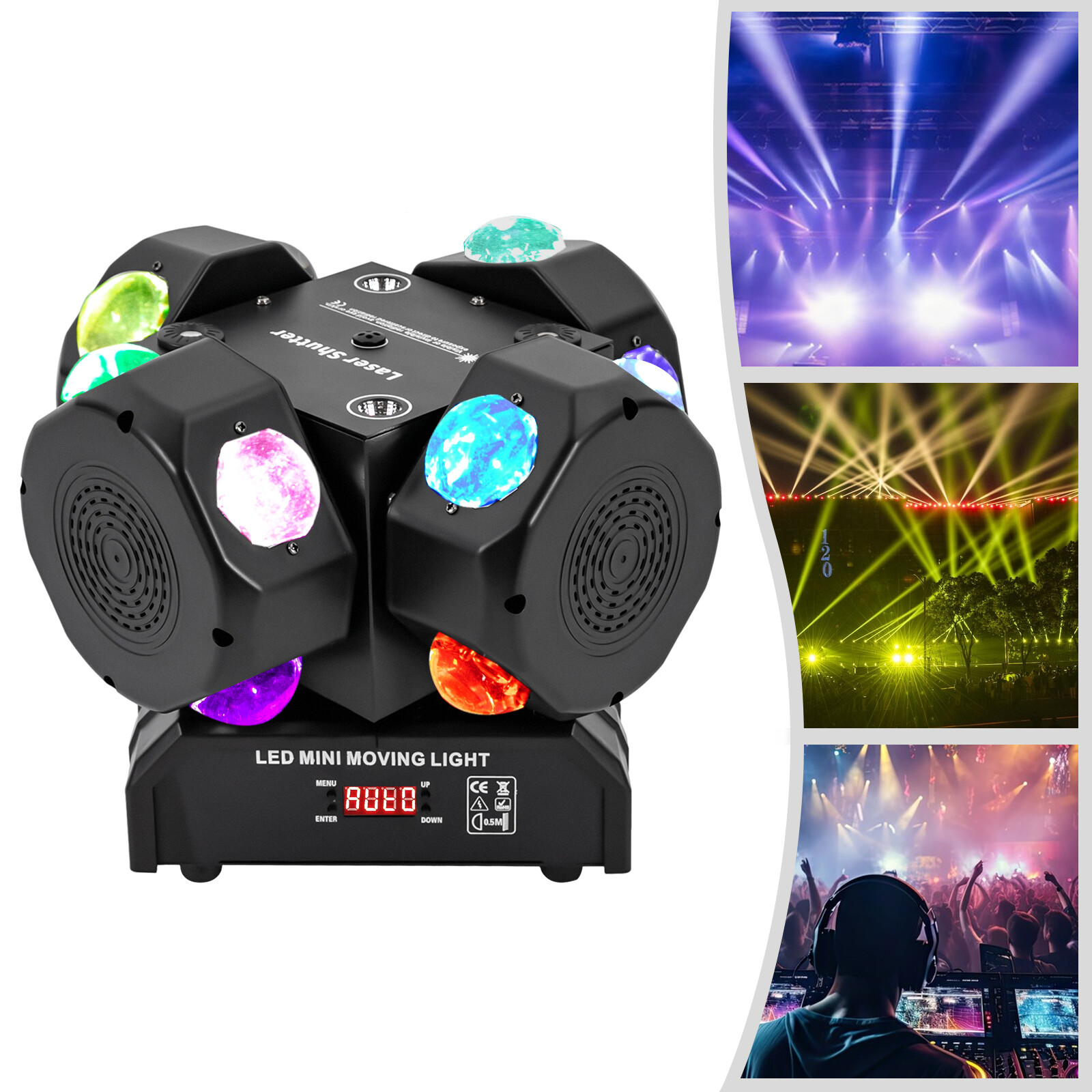 DJ DMX 512 Light Rotating Strobe Light Stage Lighting Effects Party Lamp 200W