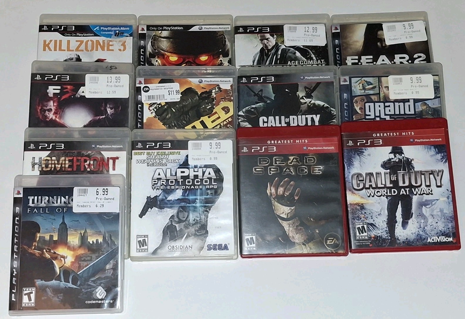 Playstation 3 13 Game Bundle Call Of Duty GTA 4 Killzone Dead Space F.E.A.R. 