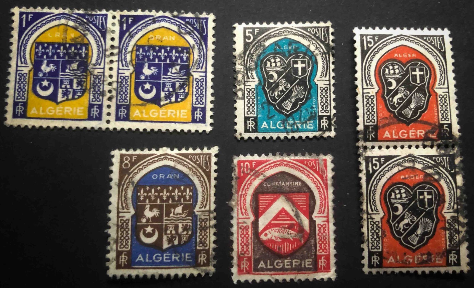 Algeria | 1947-1949 | Definitive (part set) | SG 250,254,256,258,260 | VG ULH