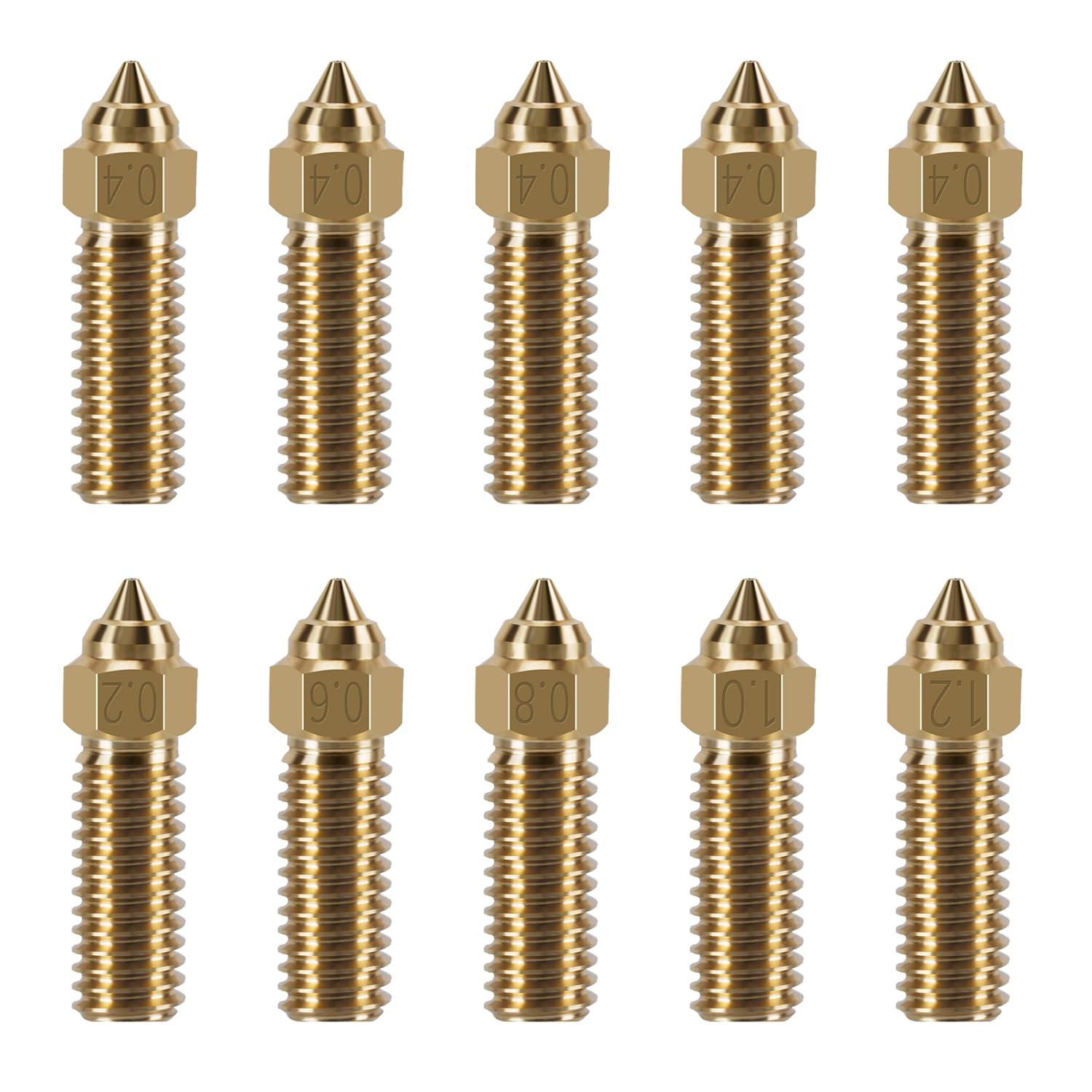 10PCS 3D Printer Extruder Nozzles Kit for K1/K1 Max/Ender 3 V3 KE, Packed High T