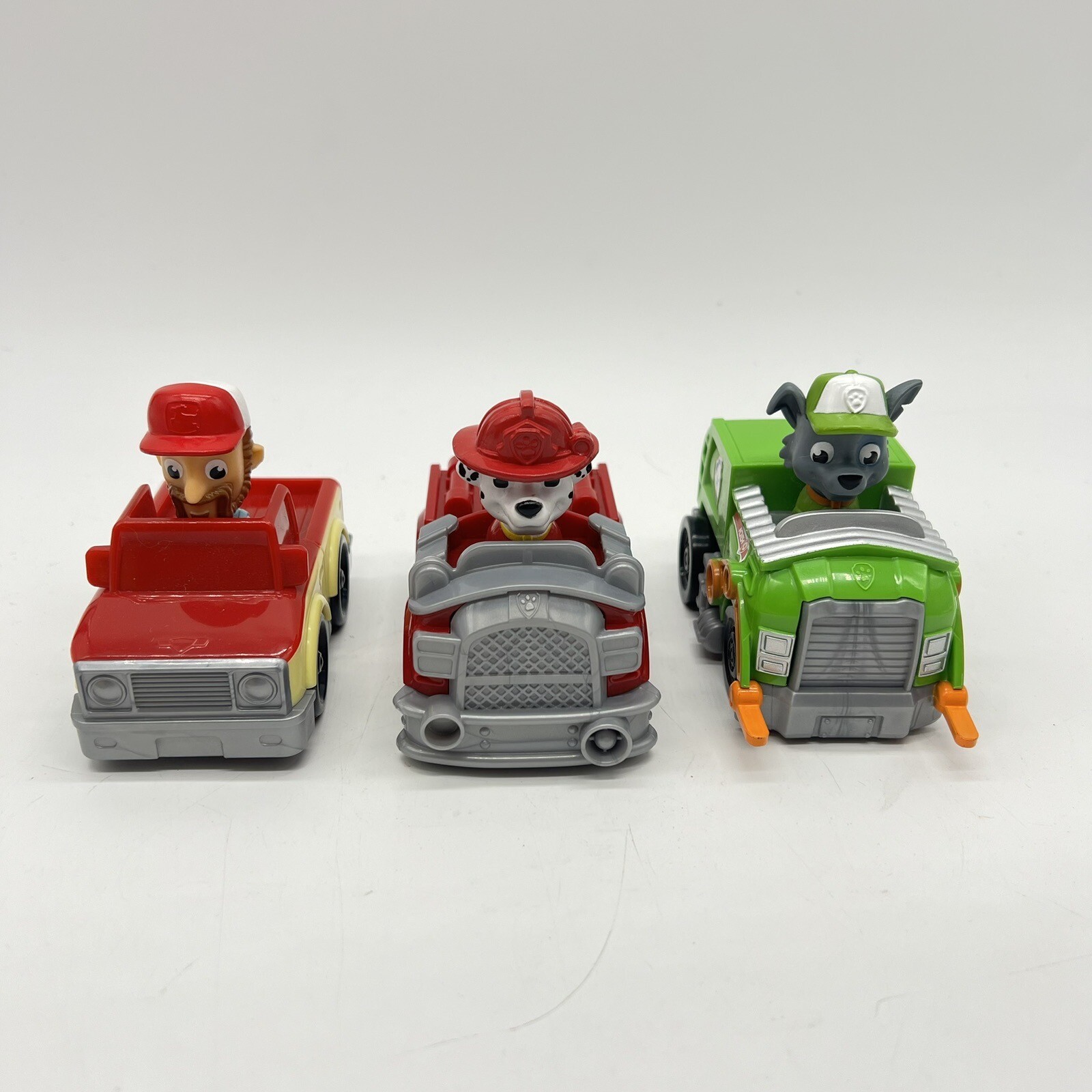 Spin Master Paw Patrol Farmer Al Marshall Fire truck Rocky Recycle Cars Lot Of 3