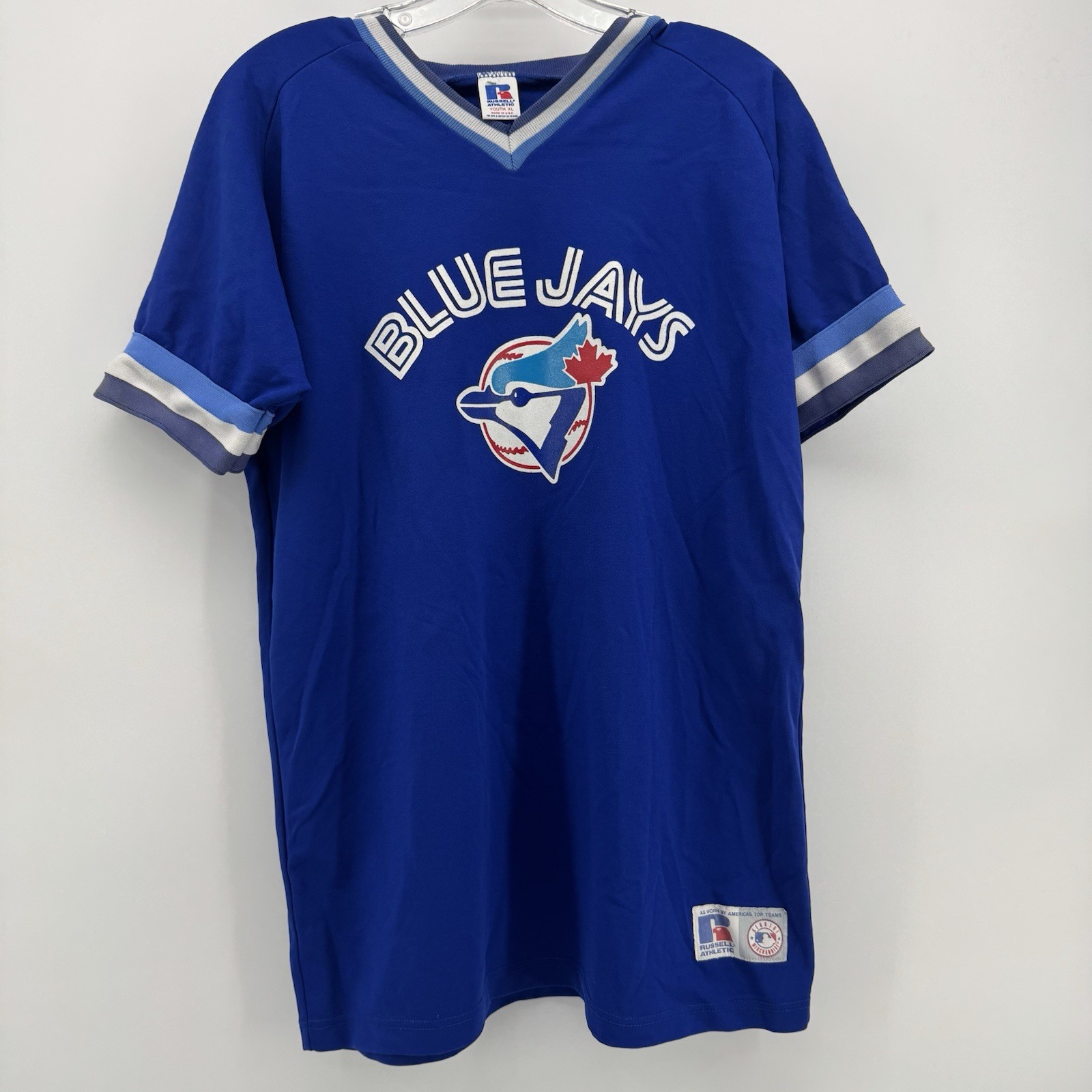 Vintage Late 80’s Blue Jays Jersey #13 Russell Athletics Youth XL (Men’s Med)
