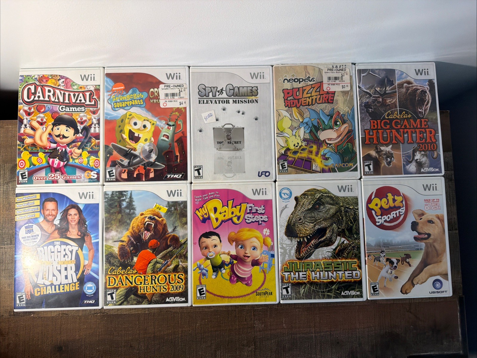 Nintendo Wii Video Game Bundle Lot of 10 Games ALL CIB