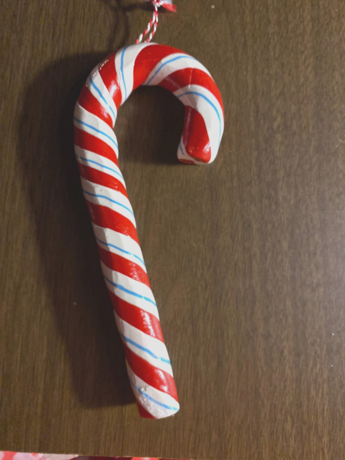 Martha Stewart Chunky Shatterproof Candy Cane Christmas Ornament 7"