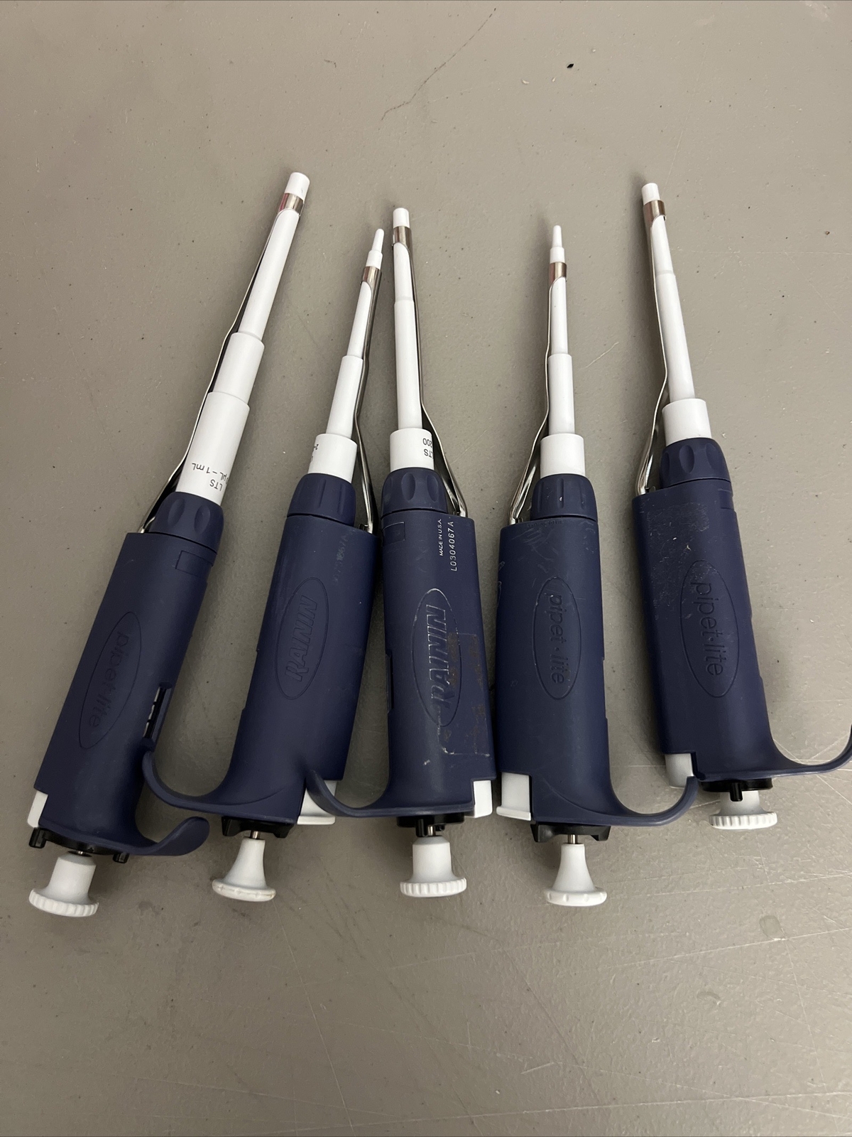 Set X5 Rainin Pipet-Lite Pipette Pipetman L10,L20,L100,L200,L1000 LTS