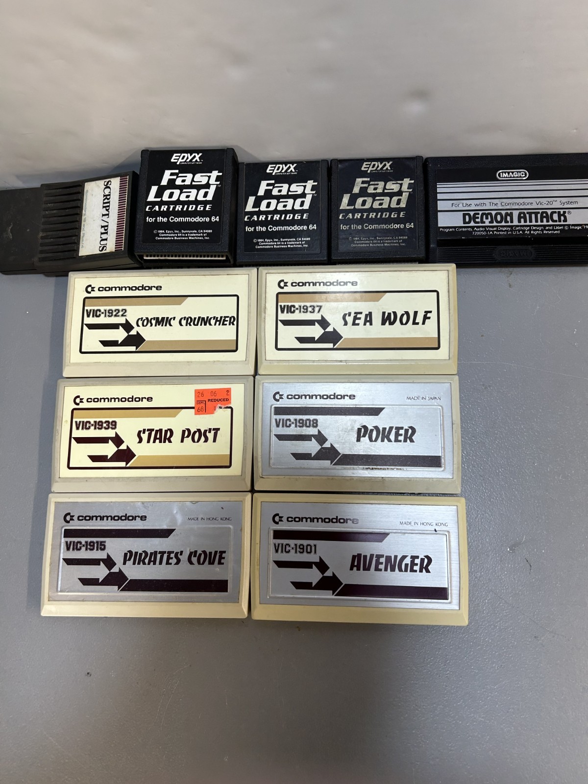 Large Lot of  12 Commodore Cartridges