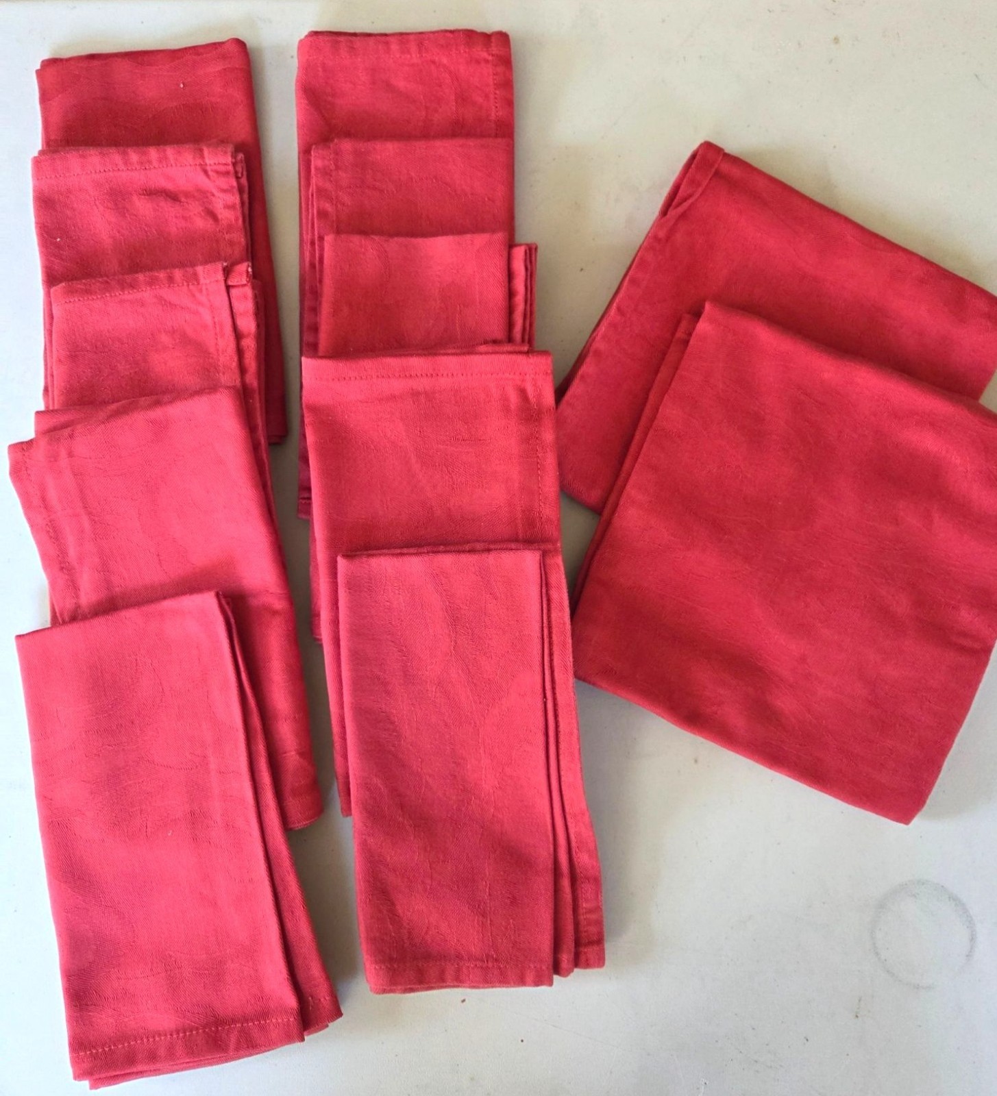 Le Jacquard Français French Provence Red Cloth Napkins 12 set Cotton