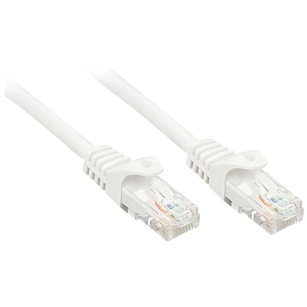 Lindy 48206 RJ45 Network Cable, CAT 6 U/UTP Patch Cable 7.50m White 1pc