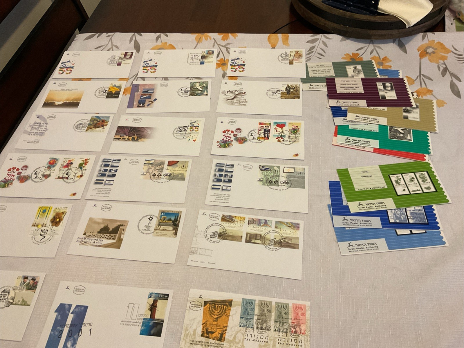 ISRAEL-(-2003-)-lot of 18-FDC'S of Israel Postal History & BULLETINS-# 97