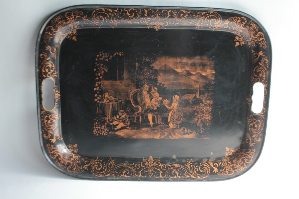19th century Martin varnished metal tray (69287)