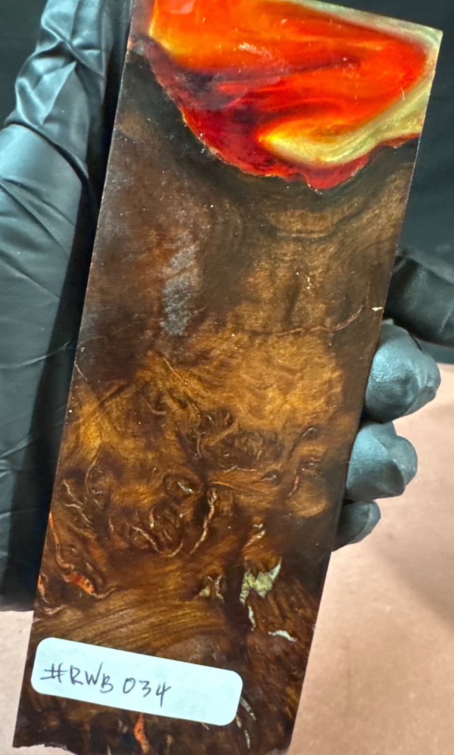 STABILIZED HYBRID RED WOOD BURL ,KNIFE SCALE,TOOL HANDLES,PENBLANKS,WOOD CARVING