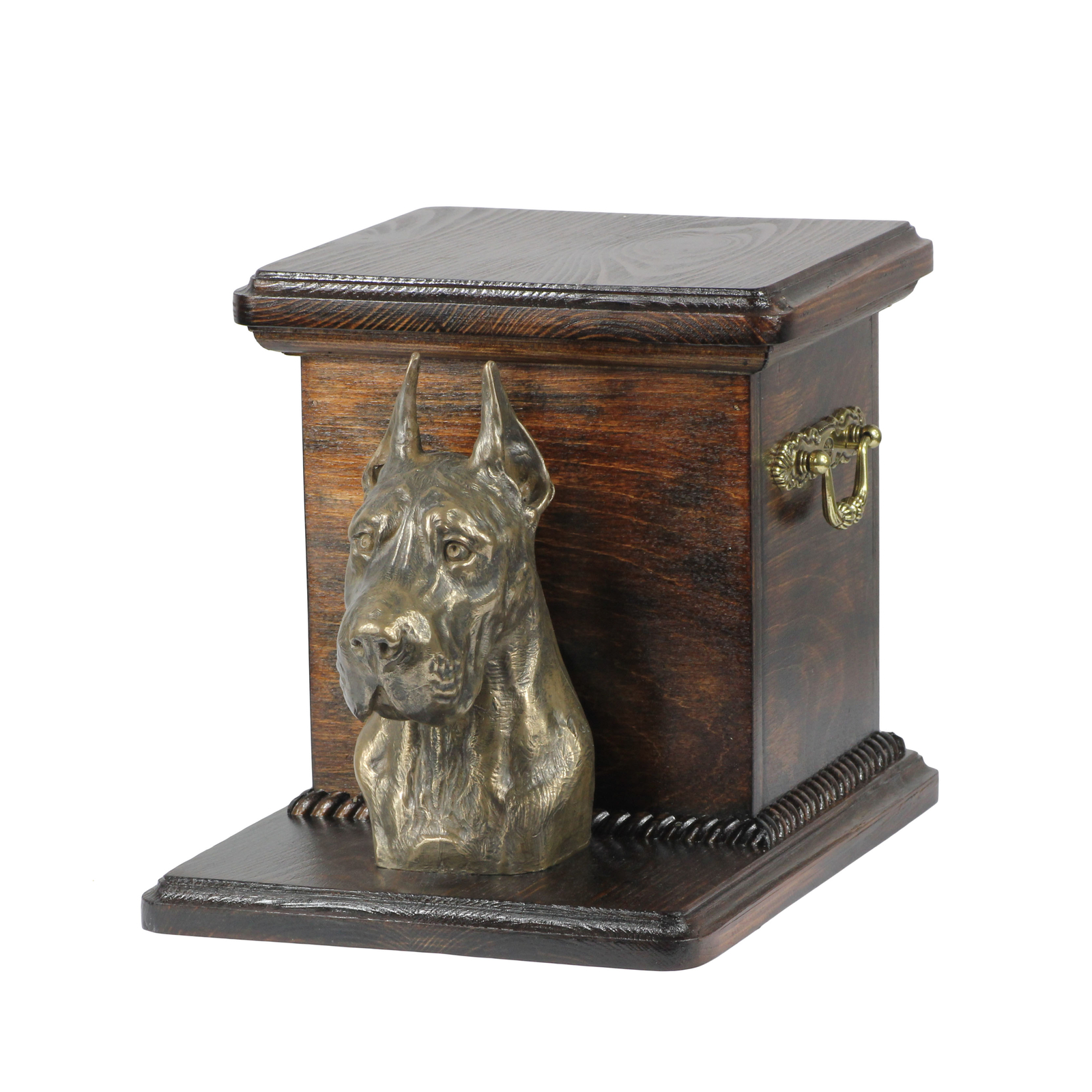 German Great Dane Holzurne With Dog Art-Dog