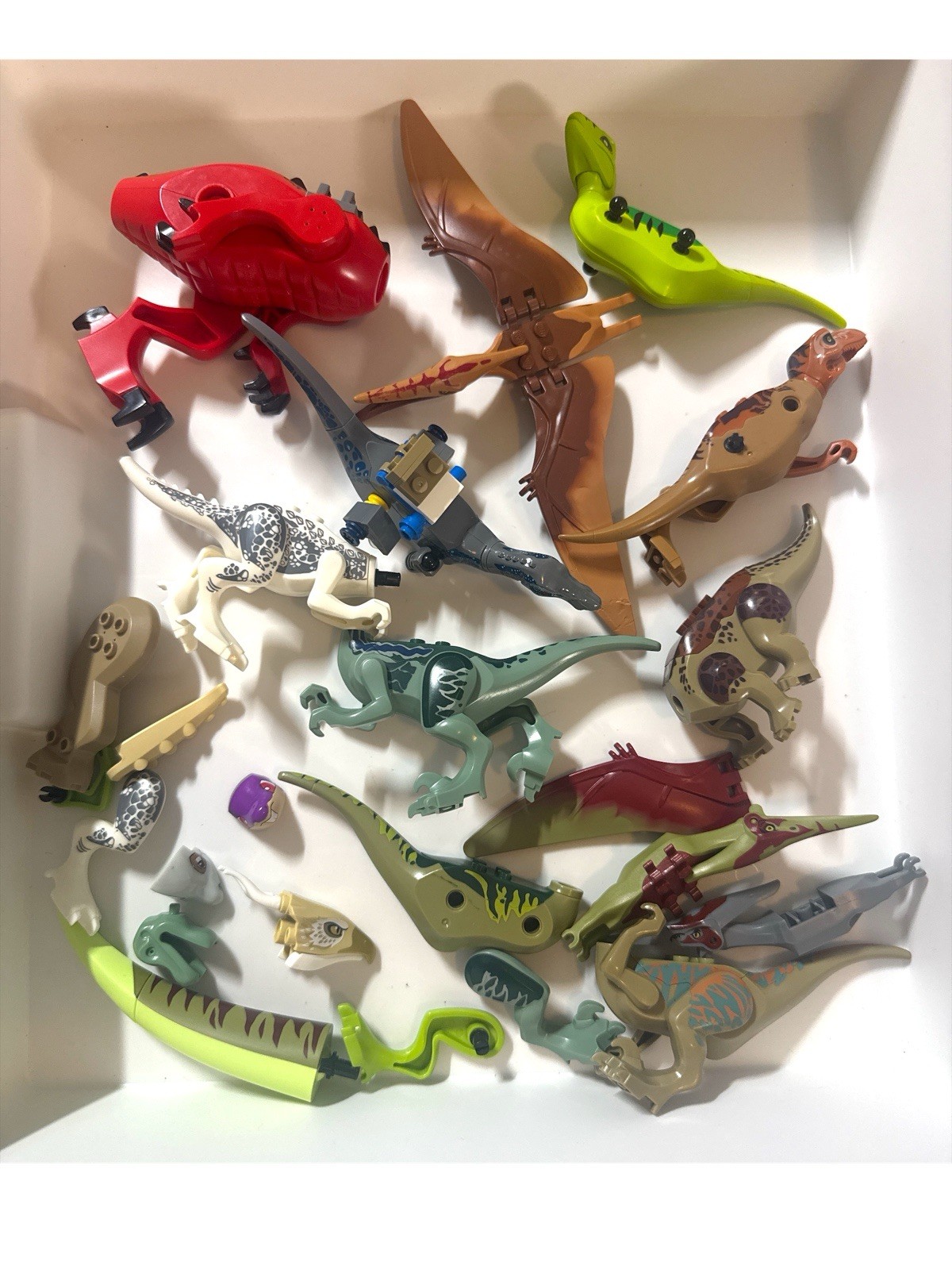 LEGO Dinosaur Parts Lot Jurassic World Dino Bodies Heads Wings Tail Weapon Mixed