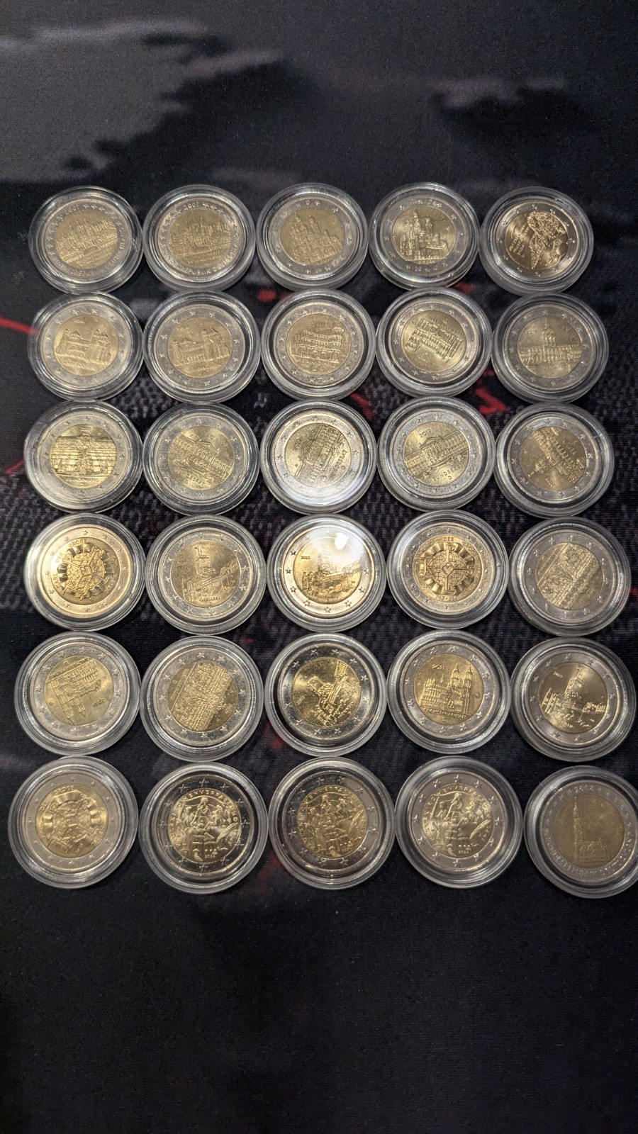 2 euro coins 30pcs Mixed Lot Germany Misprint/Decentered 2007-2024