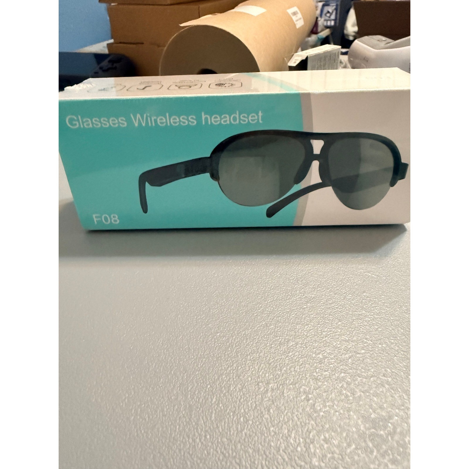 F08 Wireless Bluetooth Smart Glasses Aviator Sunglasses Headset V5.4 Black NEW