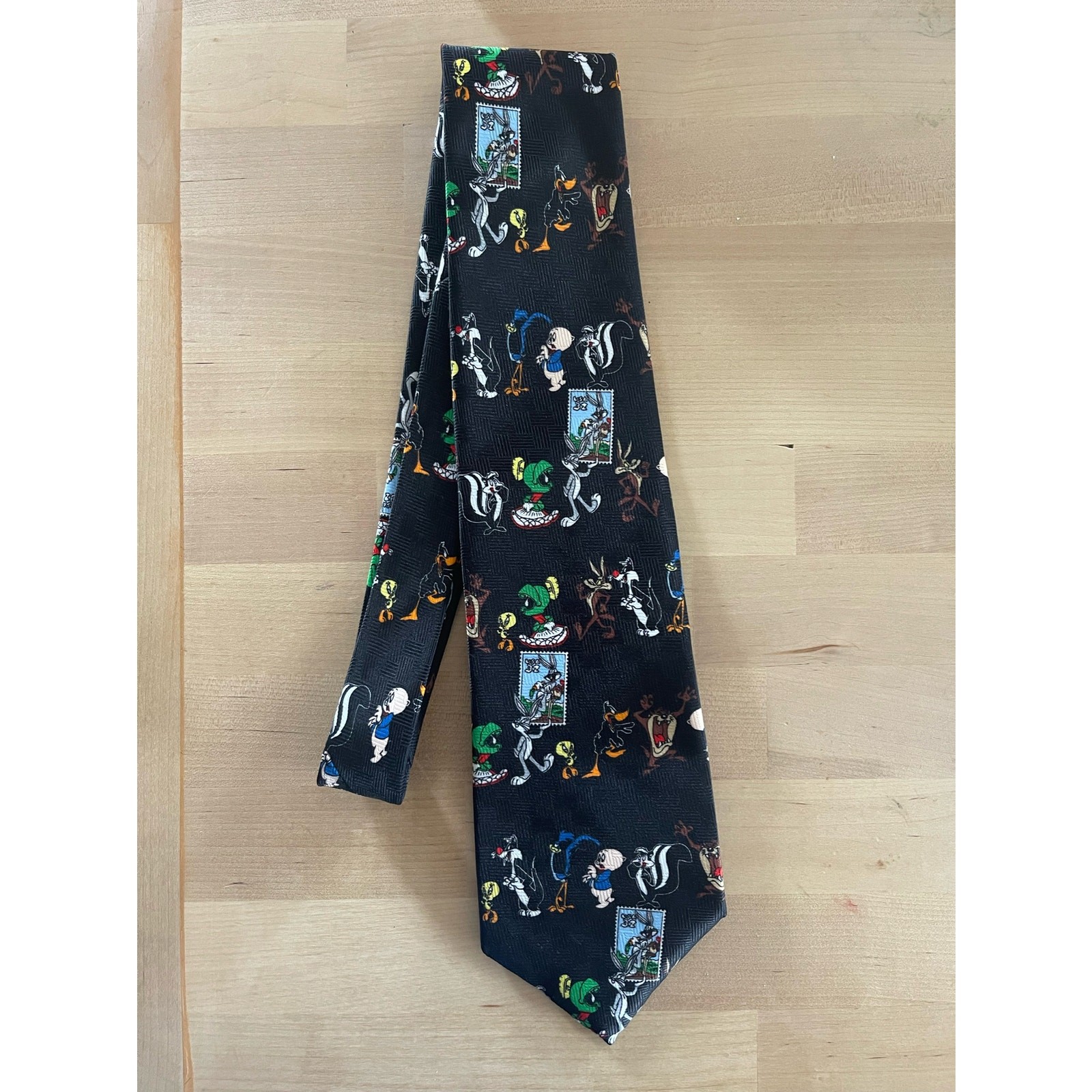 Vintage Looney Tunes Stamp Collection Tie 1997 USPS