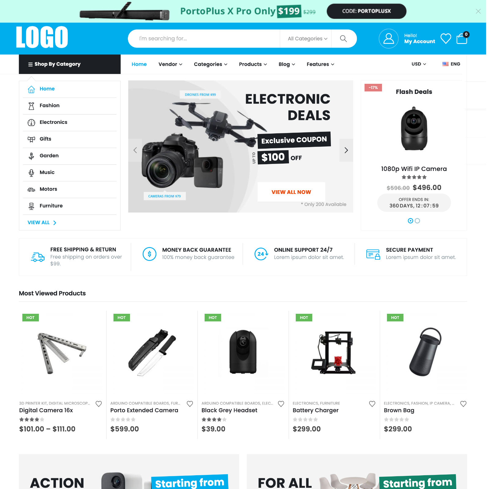 🛒 Marketplace Website Design for Sale with Free VPS Web Hosting