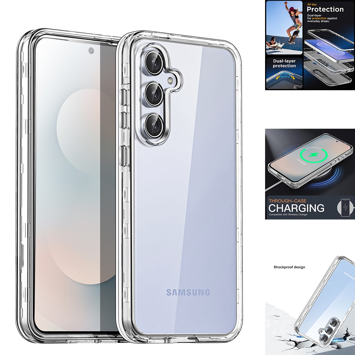 Case For Samsung Galaxy S25 FE 5G Clear Shockproof Heavy Duty Hard Back Cover
