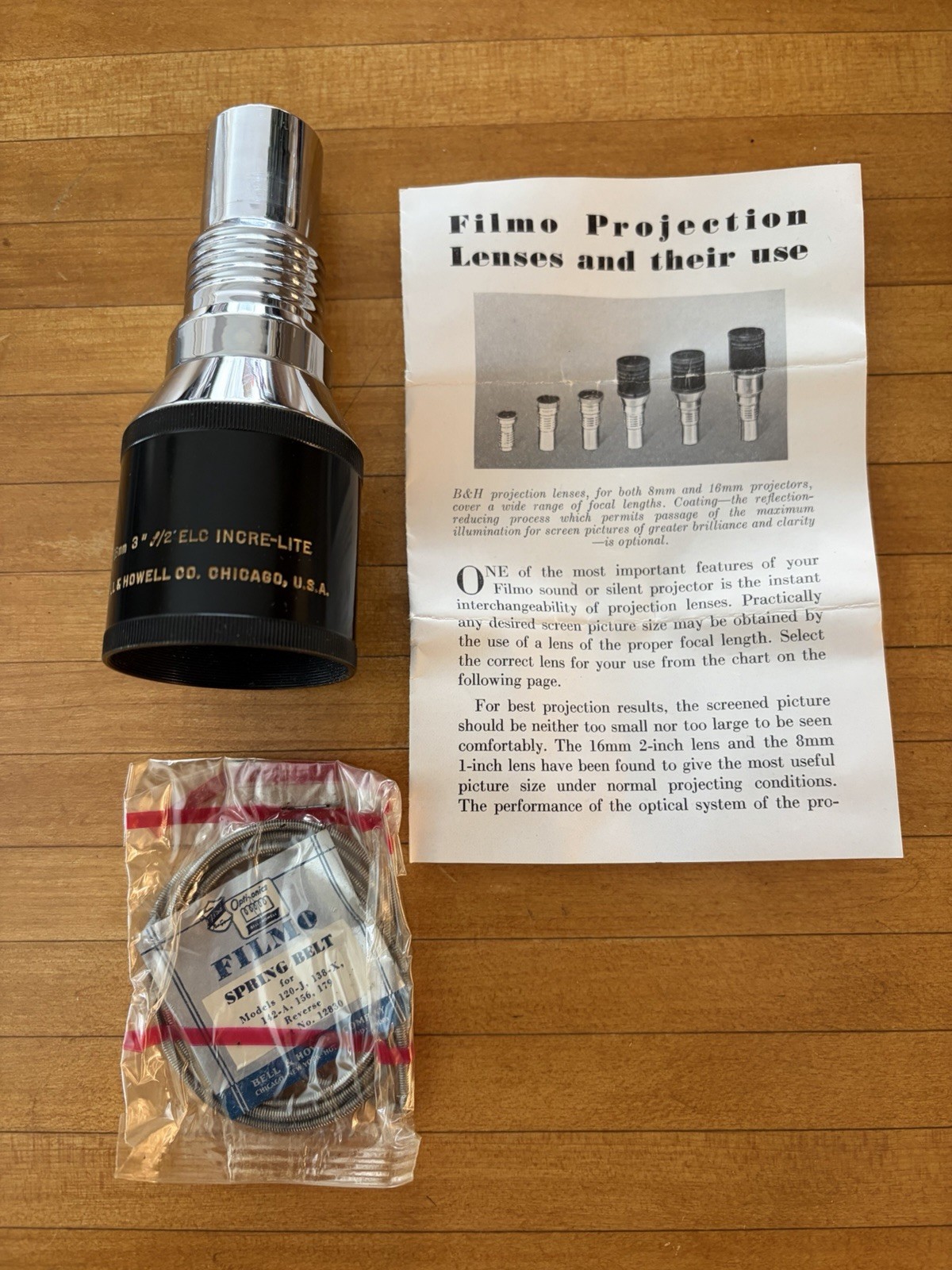 Rare Bell & Howell 16mm 3" F2 Incre-Lite Projection Lens