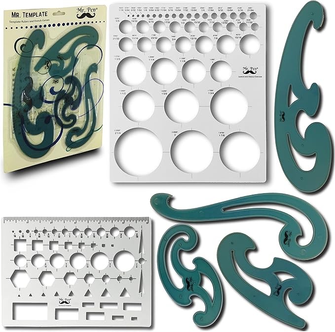 French Curve and Template Ruler Set