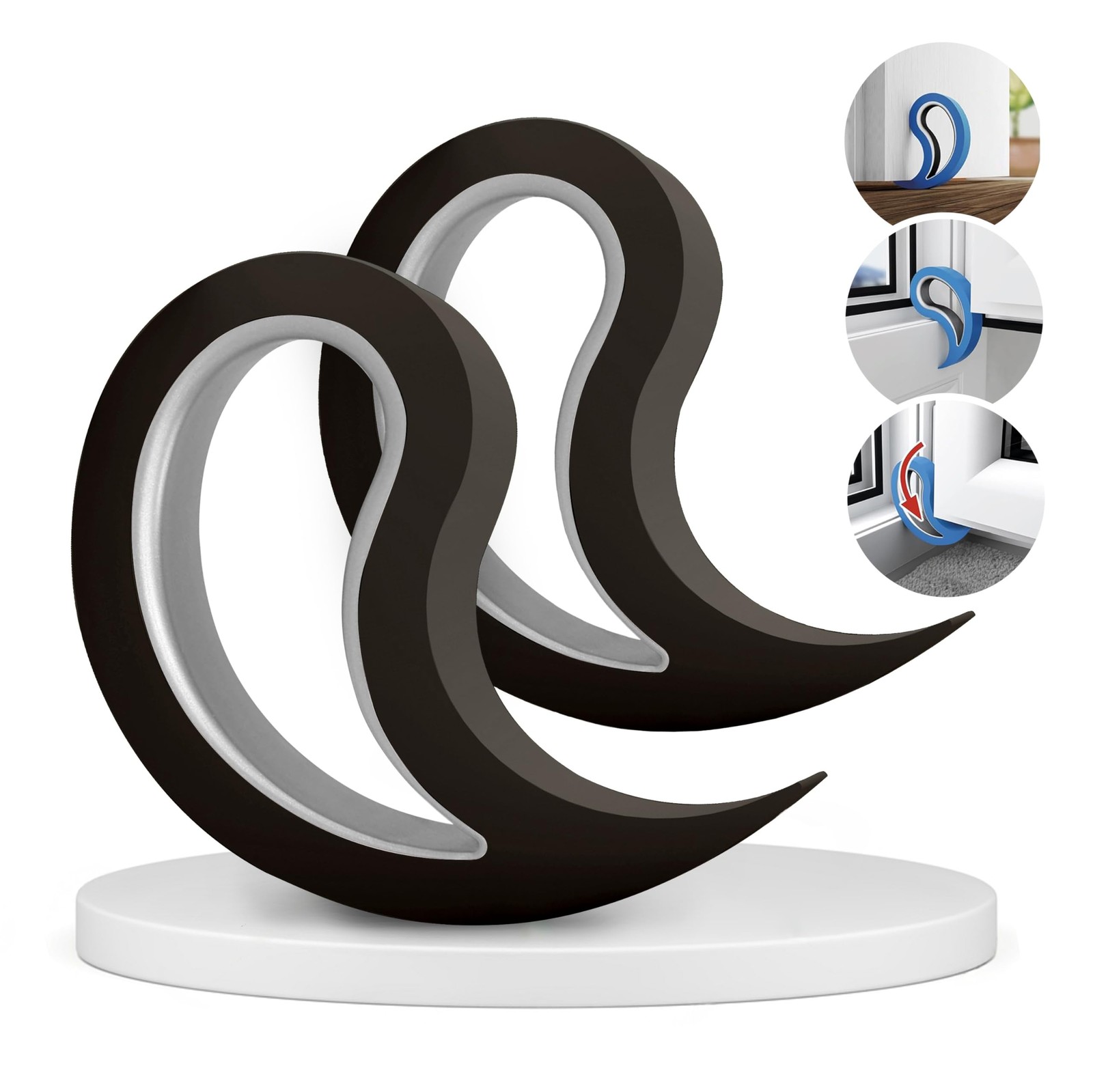 Stoppy Door and Window Stopper, Multi-Functional Wedge, Convenient Door Hook,