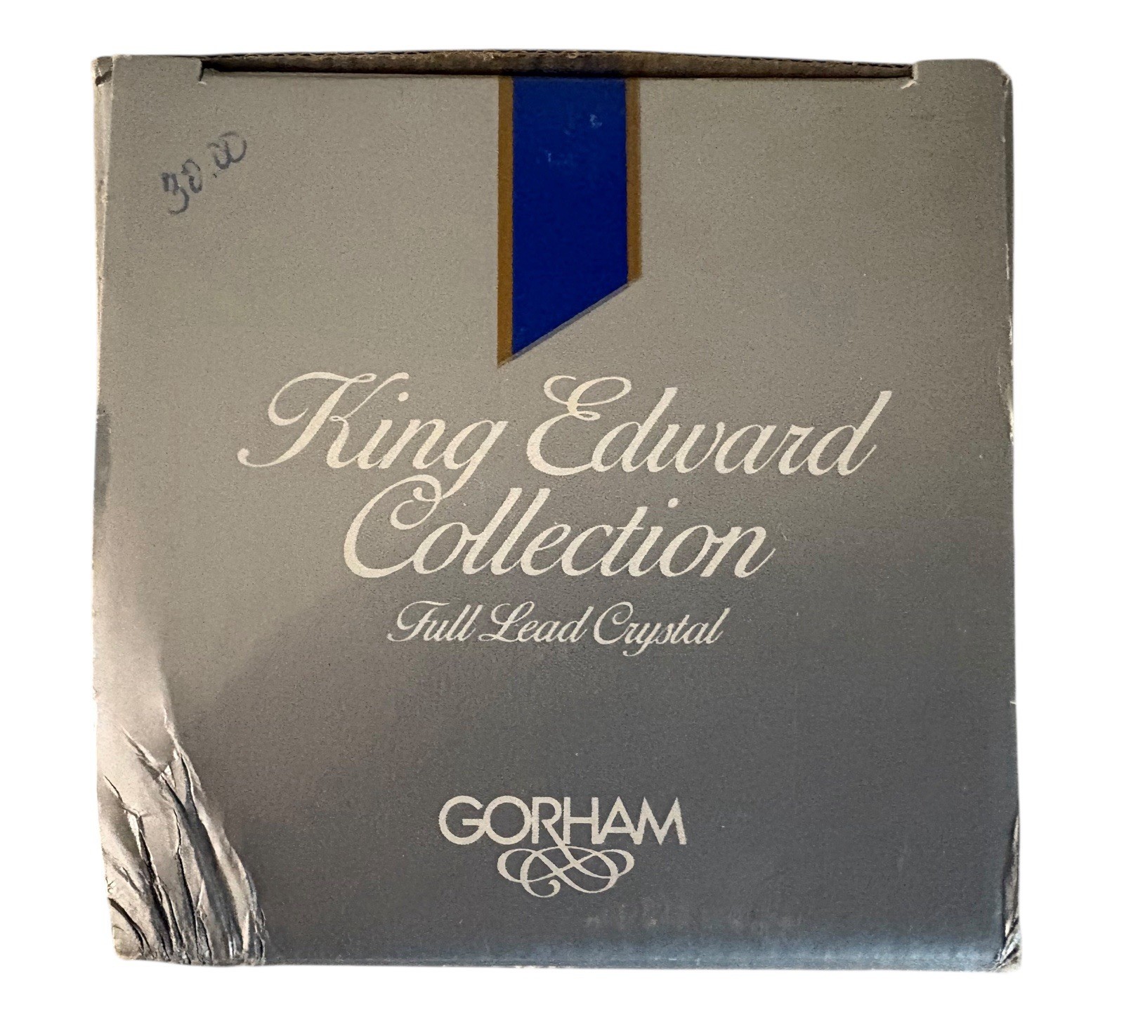 4 Gorham King Edward Napkin Rings Oval Crystal Germany VTG Holders Open Box