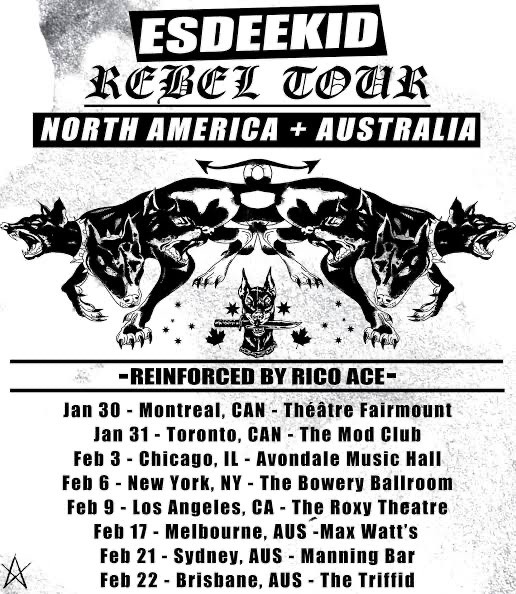 EsDeeKid Tickets - 4x - Melbourne - GA Standing - 20th February 2026