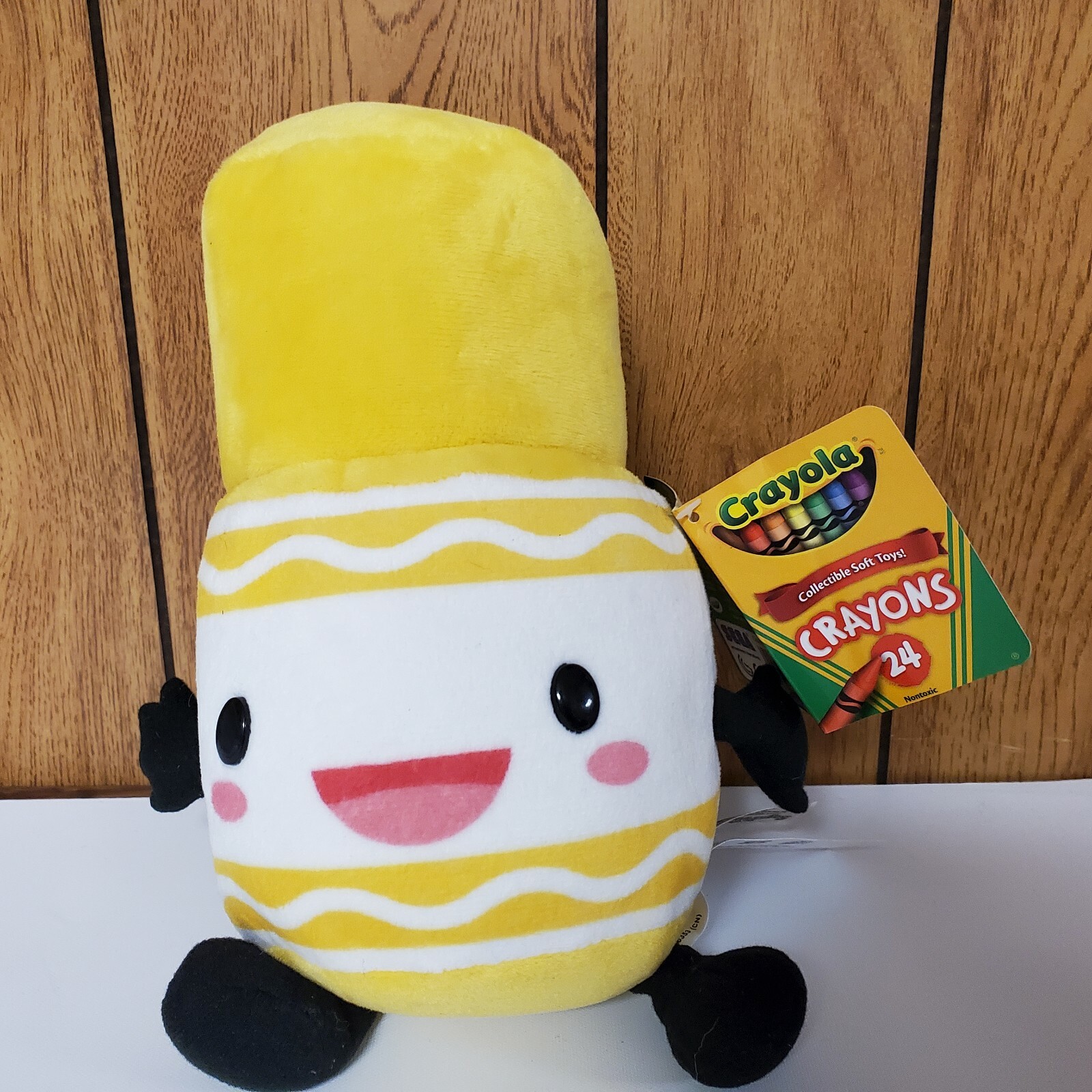 New Crayola Plush Collection Yellow Marker Stuffed Toy 10” Sega Prize Crayon Kid