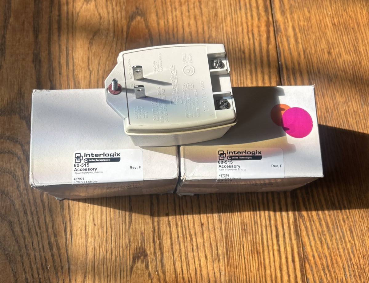 Interlogix 60-515  Accessory Class 2 Transformer ,9 Vac UL-NIB=Lot of *2*  (d)