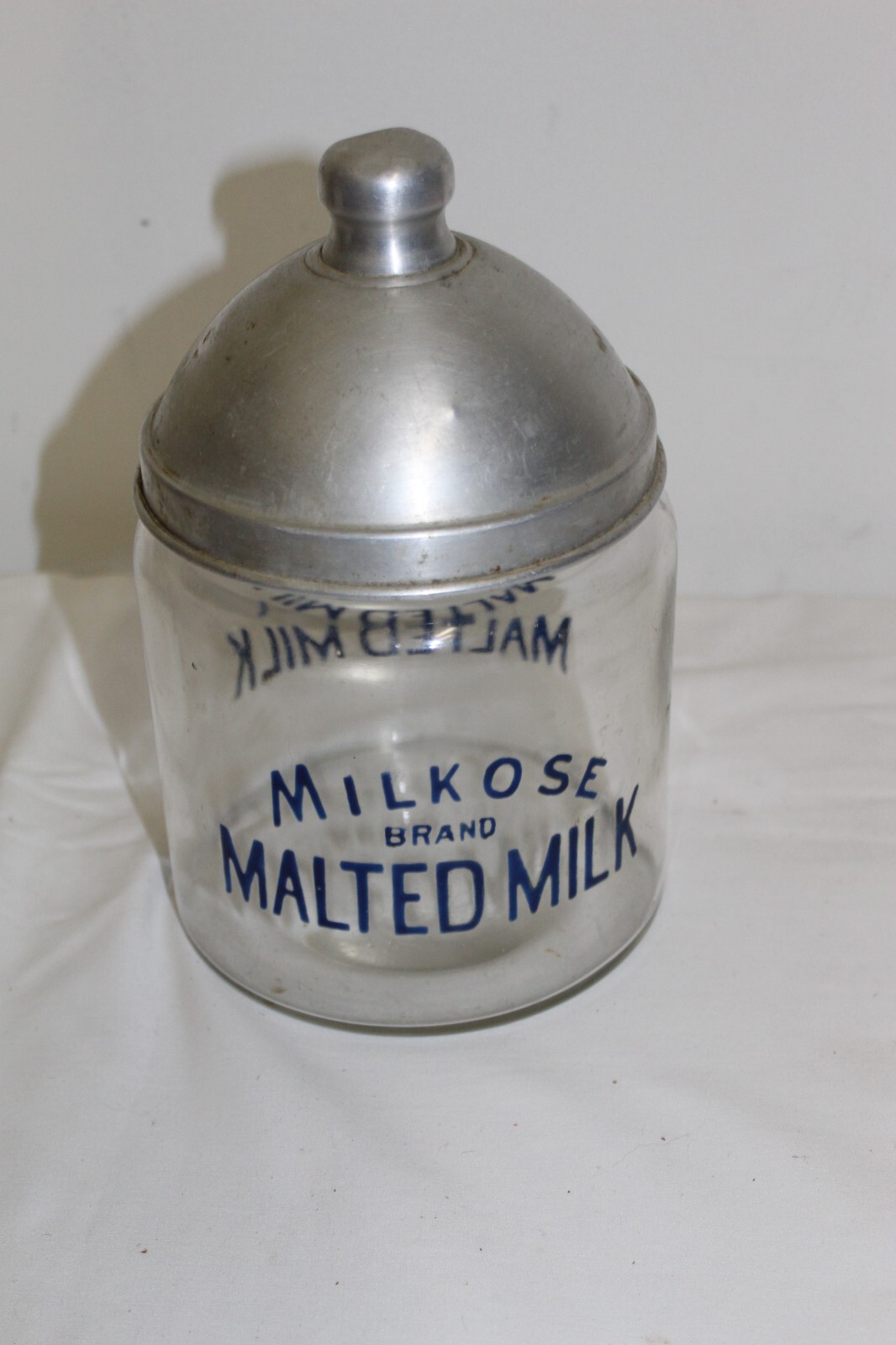DRUGSTORE DISPLAY JAR MILKOSE MALTED MILK