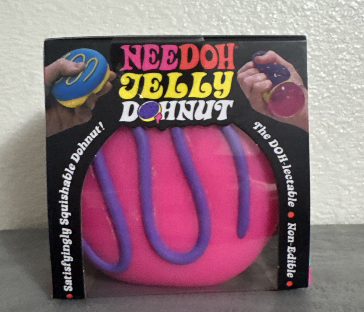 Pink Frosting NeeDoh Jelly Donut Squishy, Nee Doh Jellie Dohnut Stress Ball