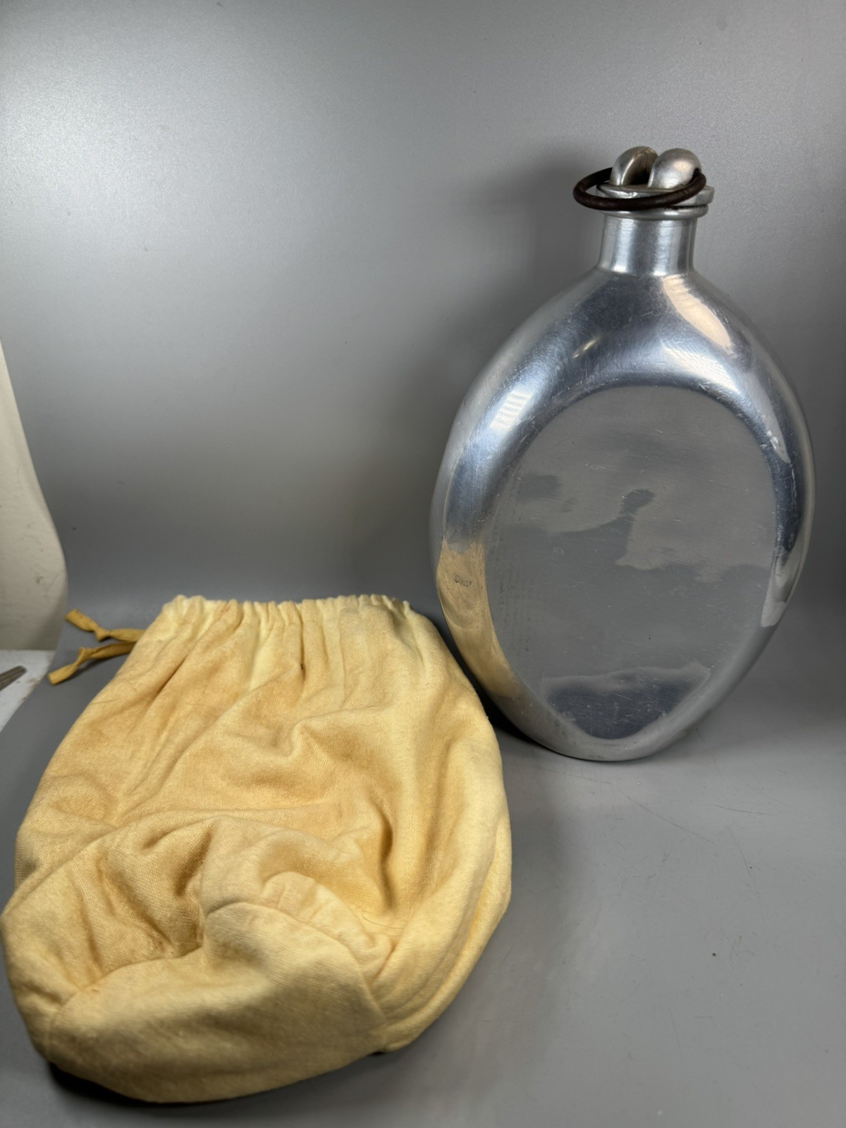 Antique Aluminum Hot Water Bottle Bed Warmer Ring Cap 1920s-30s Rare