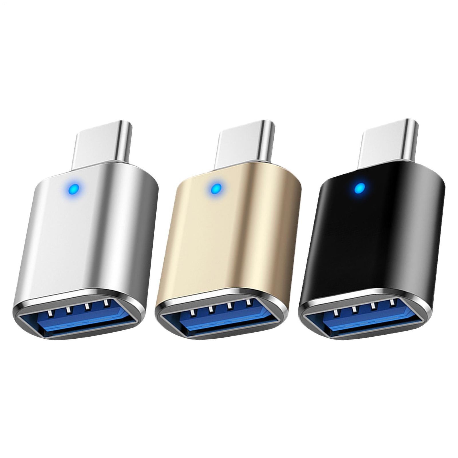 3-Pack USB-C 3.1 Male to USB A Female Adapter Converter OTG Type C Android Phone
