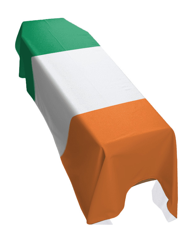 Ireland Coffin Drape Flag - Premium Quality and Made To Order in the UK