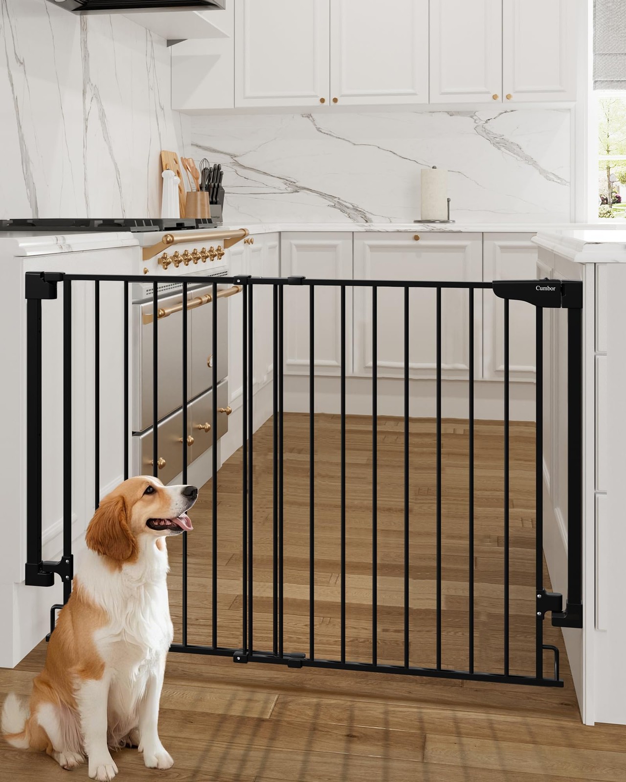 Extra Tall Baby Gate 31.6-48 Wide Wall Mounted Dog Cumbor Bottom Stairs Indoor