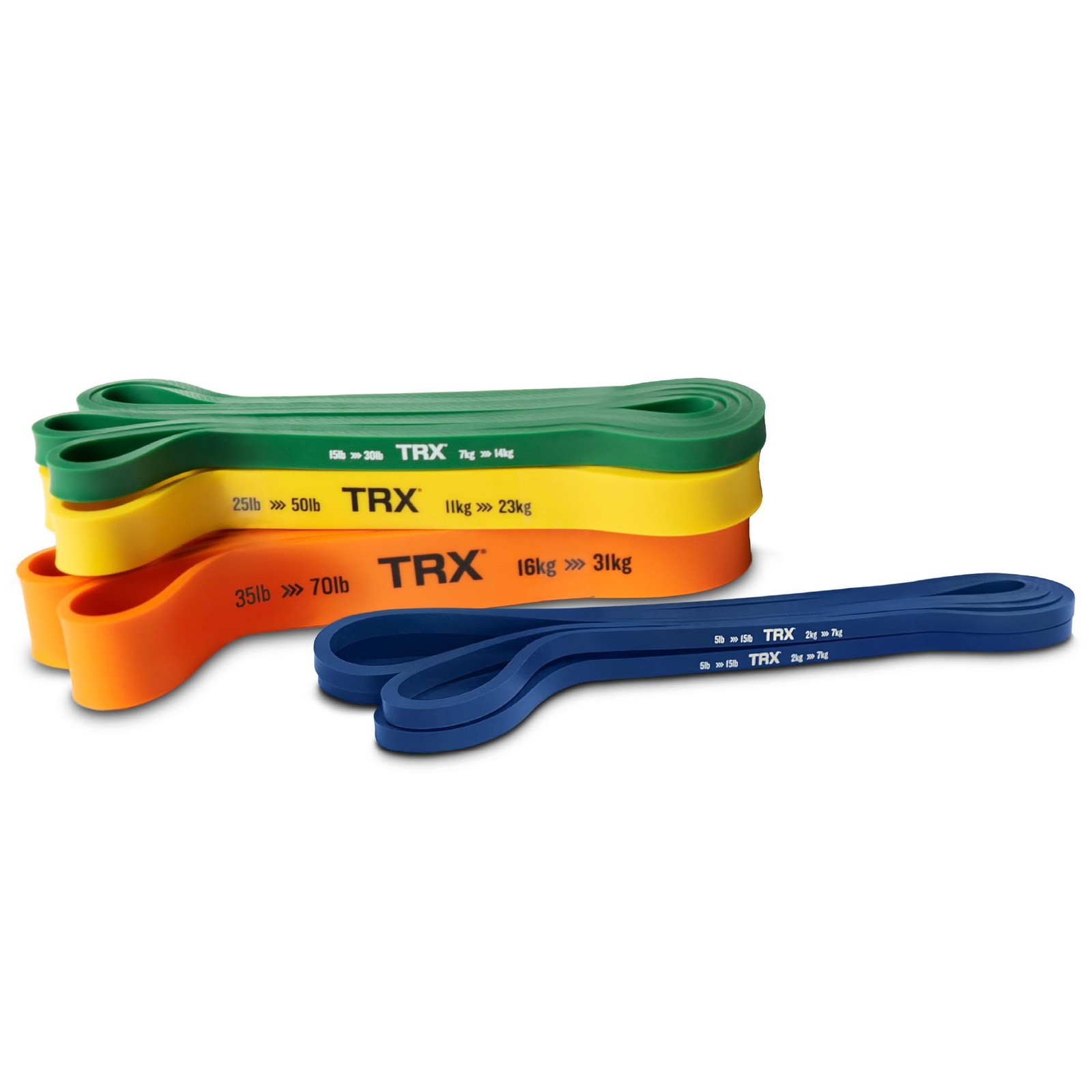 Resistance Bands Set 79.5 Inch 5-70 lbs Pack of 4 for Full Body Workout Training