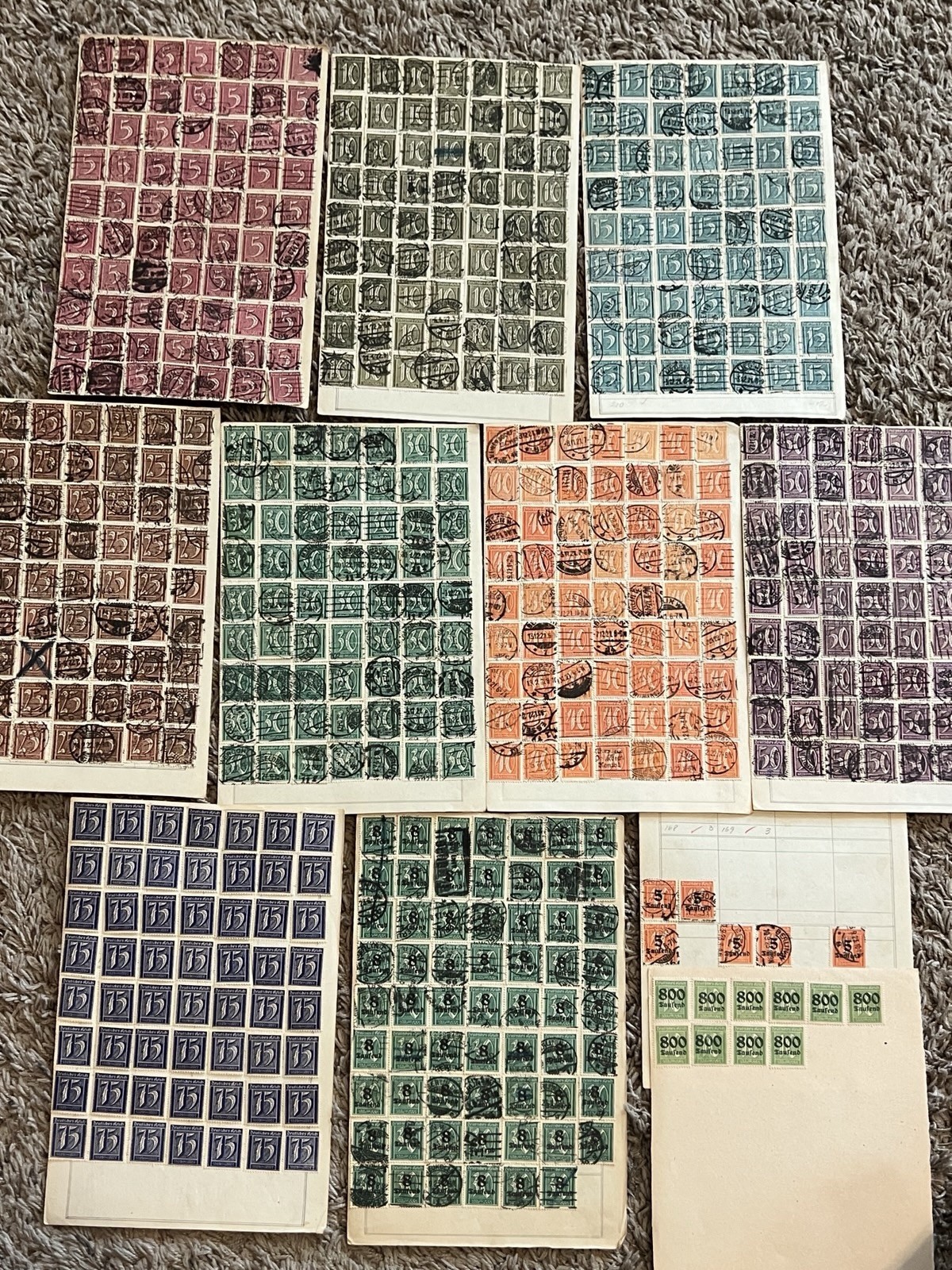 EXCELLENT GERMANY MINT AND USED STAMP DEALER MIX WWI ERA INFLATION OVPTS