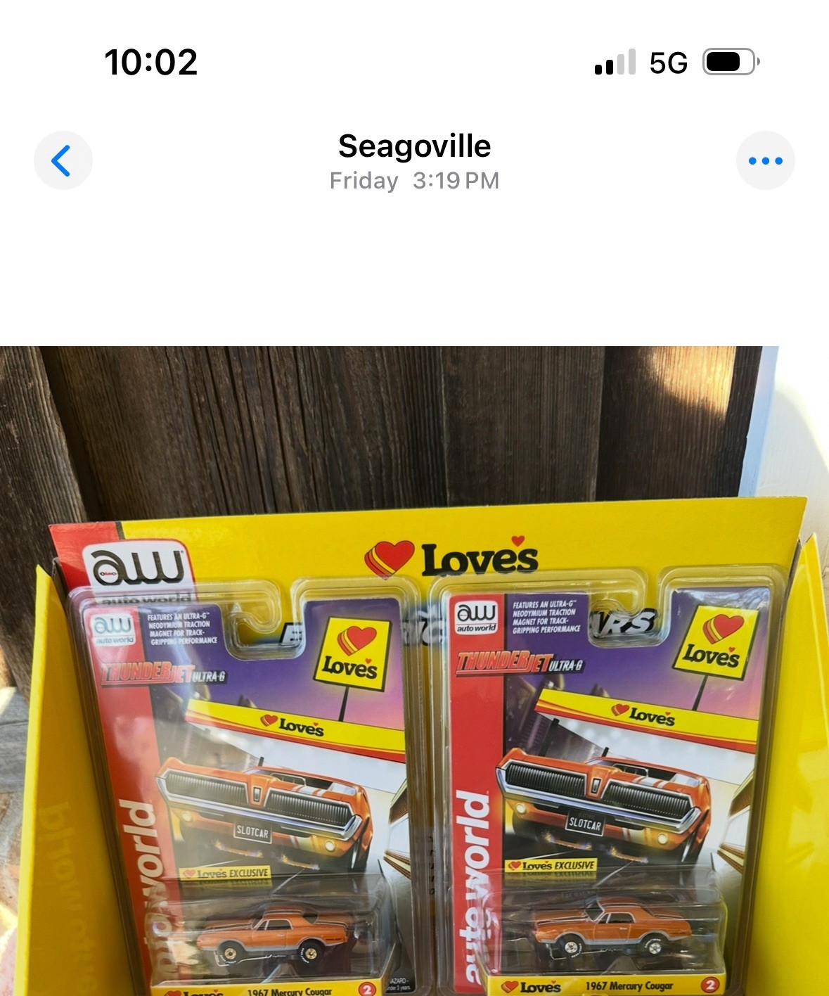 Auto World 2026 Love’s 2 1967 Cougar Slot Cars Gold & Silver Wheels LIMITED