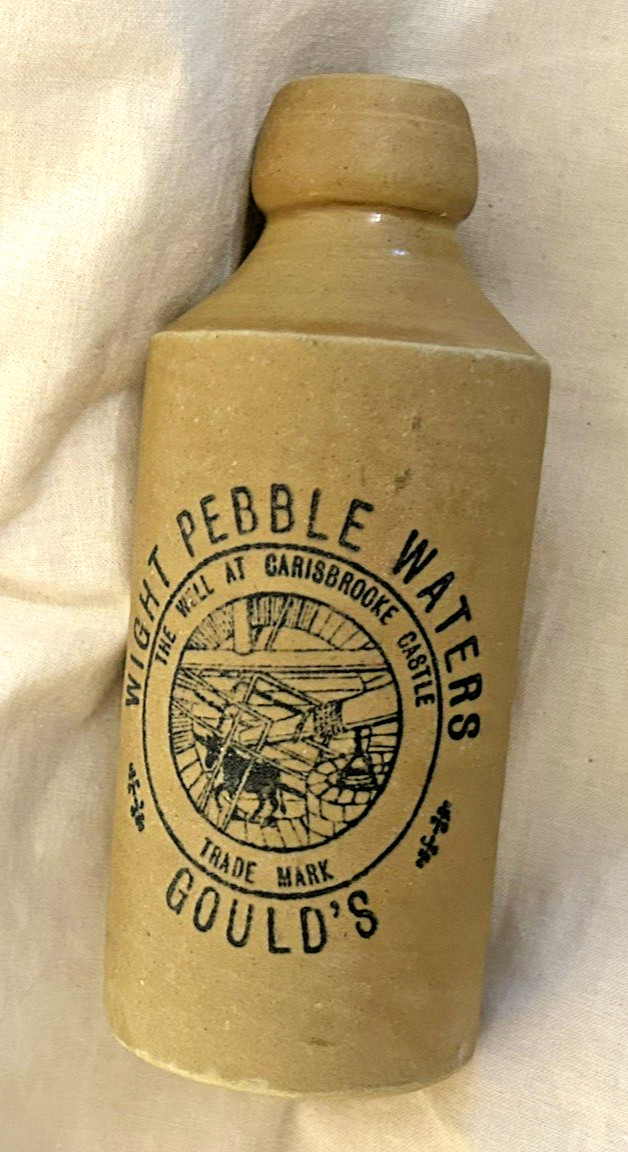 WIGHT PEBBLE WATERS GOULDS    STONEWARE  GINGER BEER  BOTTLE,BOURNE DENBY