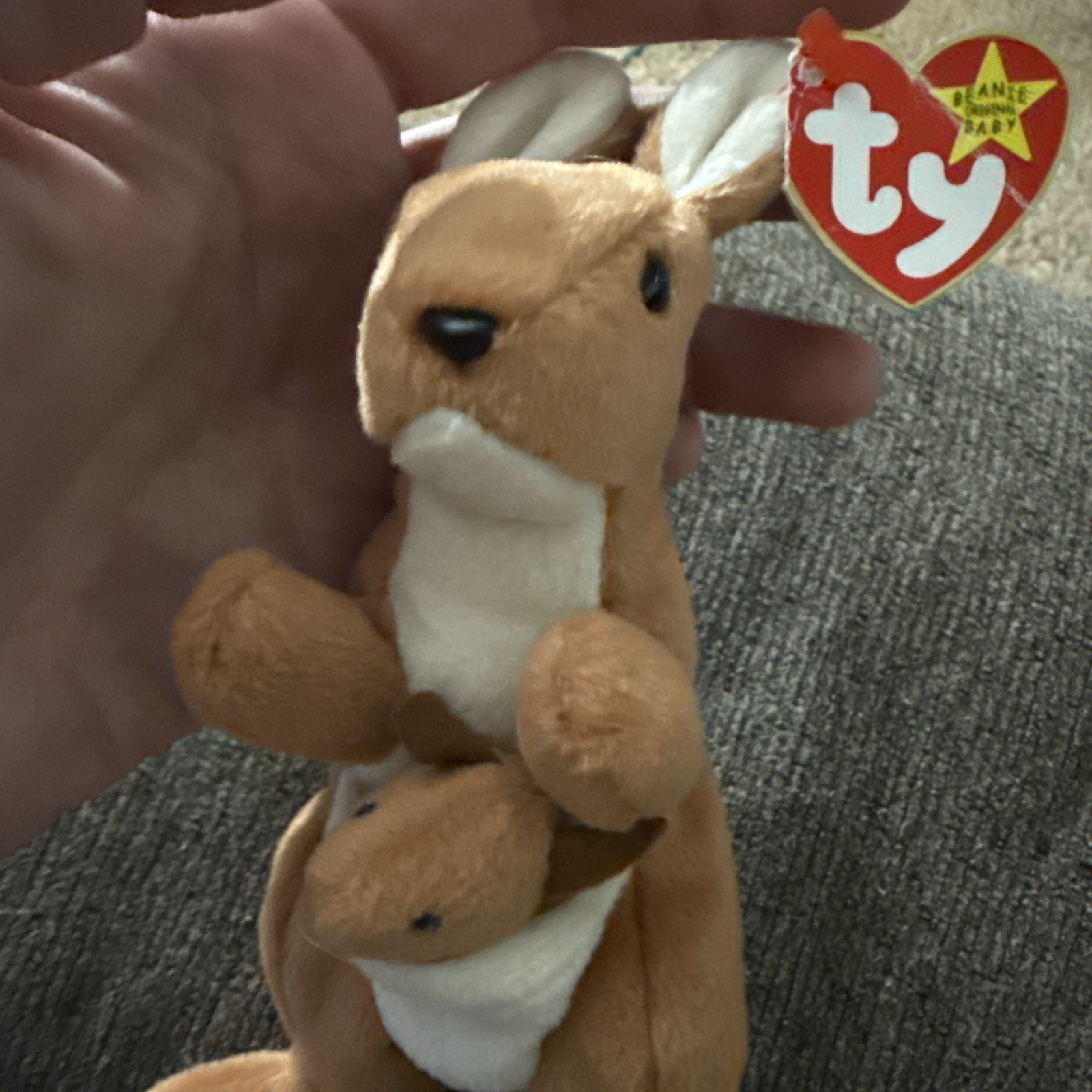 Retired  Pouch Ty Beanie Baby Rare 1996 p.E pellets
