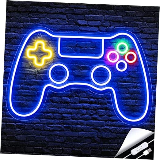  Gamer Neon Sign, Game Controller LED Sign for Gaming Room Decor - A_Gamepad4