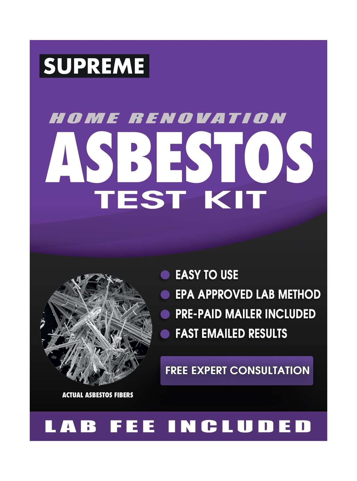 Asbestos Test Kit - Includes Asbestos Test Kit Lab Analysis, Pr... Fast USA SHIP