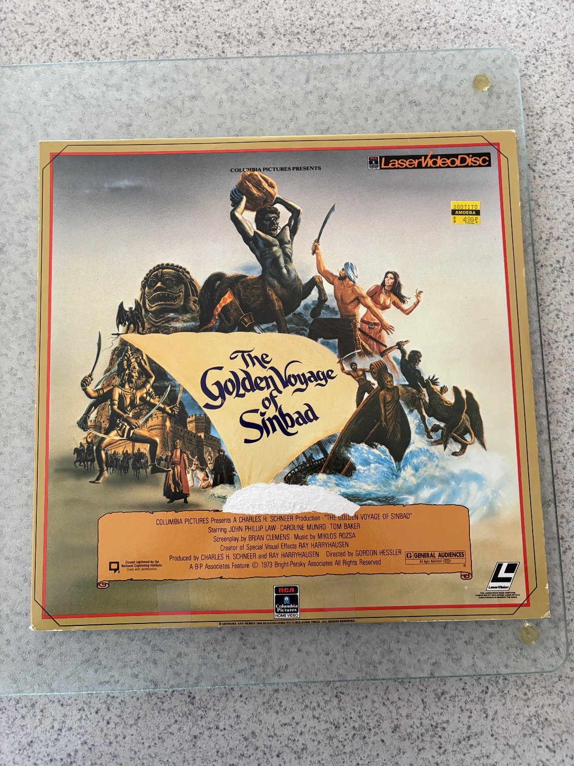 The Golden Voyage of Sinbad LaserDisc 1973 Fantasy Adventure Columbia LV 103770