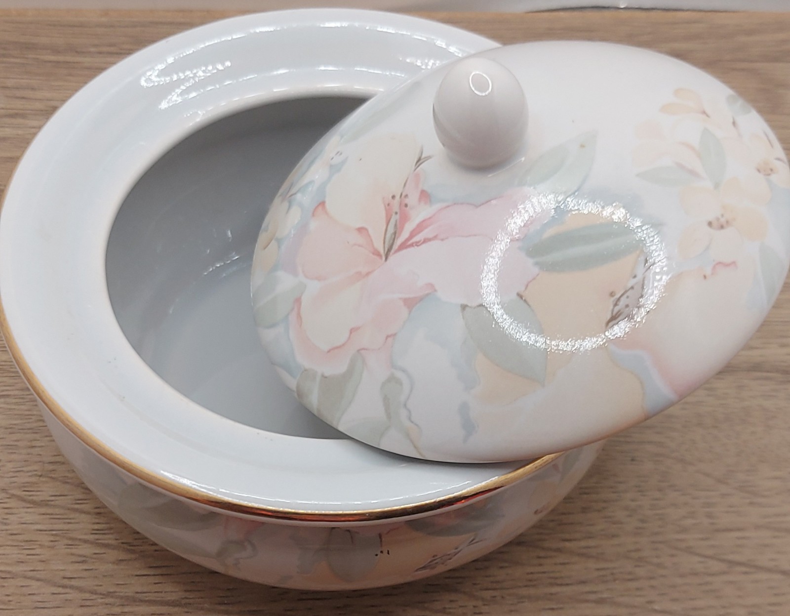 Vintage 1988 Hornsea Pottery England Trinket Dish Pot With Lid VGC Ophelia