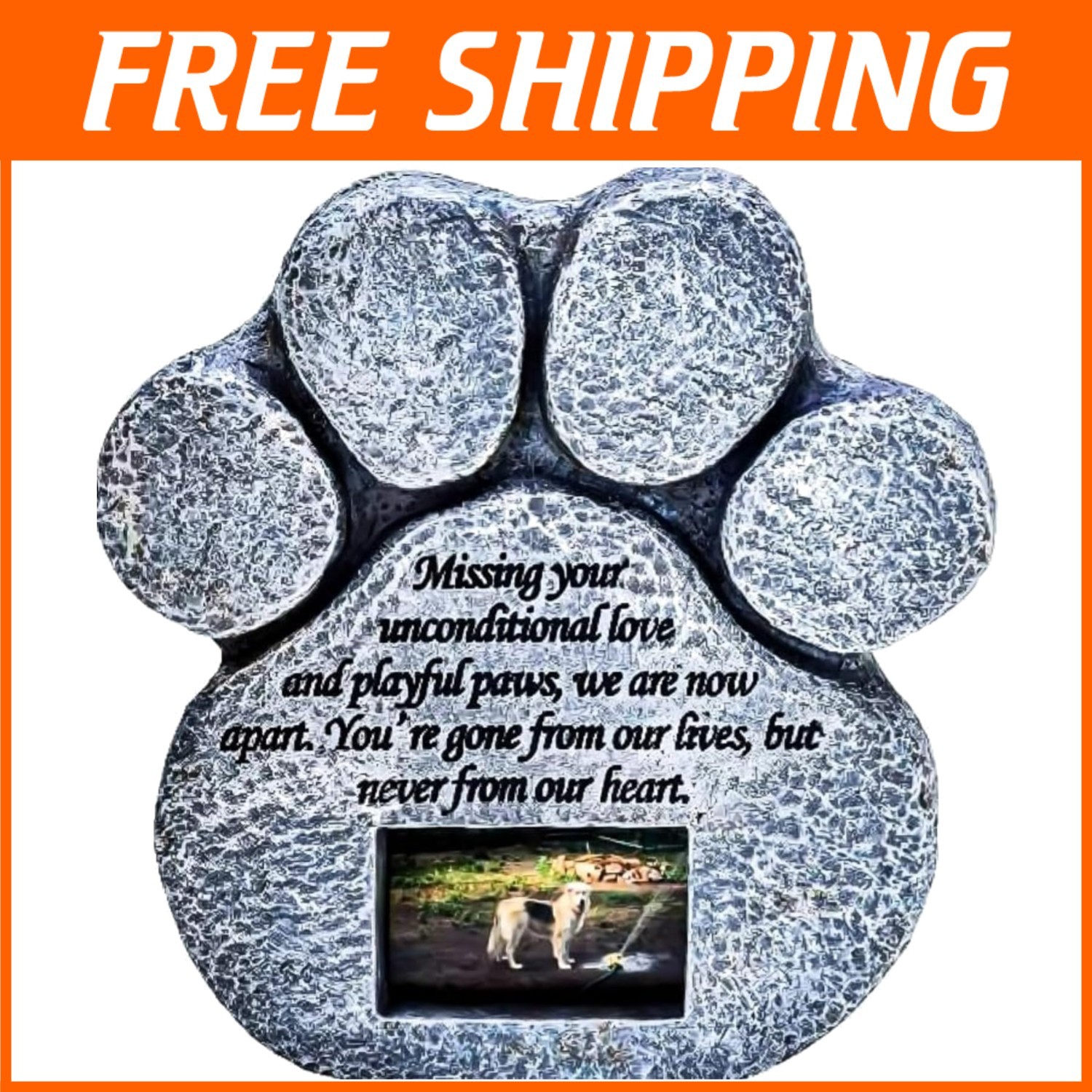 Indoor Outdoor Pet Memorial Stone - Sympathy Gift