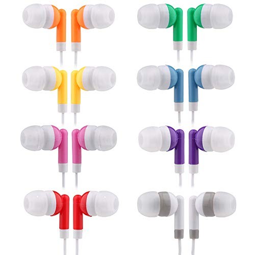  Wholesale Kids Bulk Earbuds Headphones 100 Pack Multi Colored 100Pack